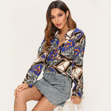 Load image into Gallery viewer, Women Blouses 2020 Fashion Printed Long