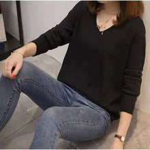 Load image into Gallery viewer, Womens Pullover Knit Spring Autumn Blouse