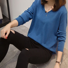 Load image into Gallery viewer, Womens Pullover Knit Spring Autumn Blouse