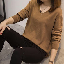 Load image into Gallery viewer, Womens Pullover Knit Spring Autumn Blouse